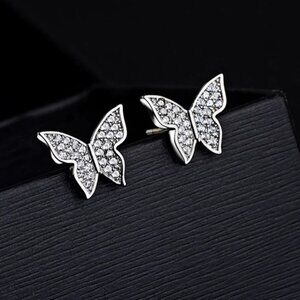 Silver butterfly 🦋 stud earrings